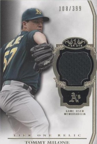 2013 Topps Tier One - Tommy Milone #TOR-TM