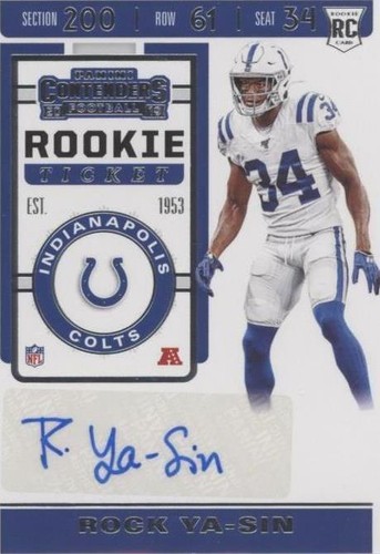2019 Panini Contenders Rock Ya-Sin #172
