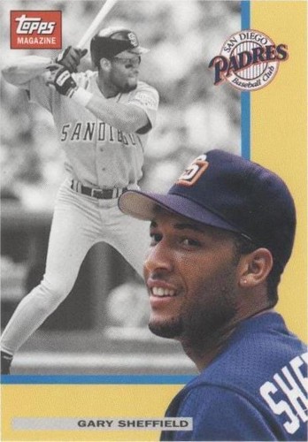 1990 Topps - #718 Gary Sheffield ERROR -- PINK DOT -- EXTREMELY