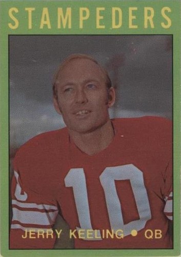 1972 O-Pee-Chee Canadian Football League Jerry Keeling #54
