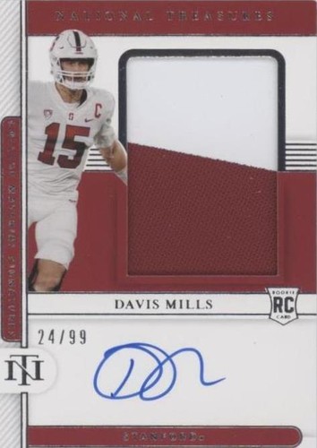 2021 Panini National Treasures Collegiate Davis Mills #86