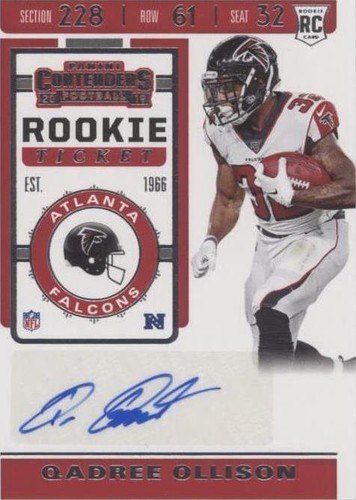 2019 Panini Contenders Qadree Ollison #203