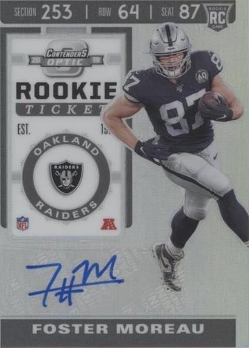 2019 Panini Contenders Optic Foster Moreau #166