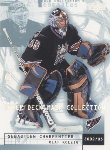2002-03 Upper Deck Mask Collection - Olaf Kolzig Sebastien Charpentier #90