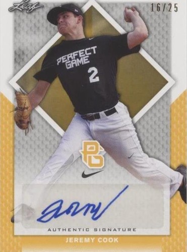 2016 Leaf Perfect Game National Showcase - Jeremy Cook #BA-097