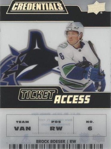 2022-23 Upper Deck Credentials - Brock Boeser #TA-BB