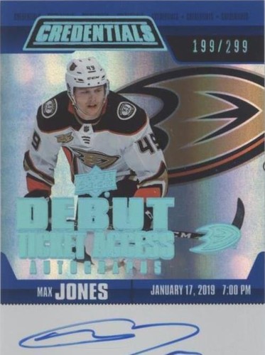 2019-20 Upper Deck Credentials - Max Jones #RTAA-MJ