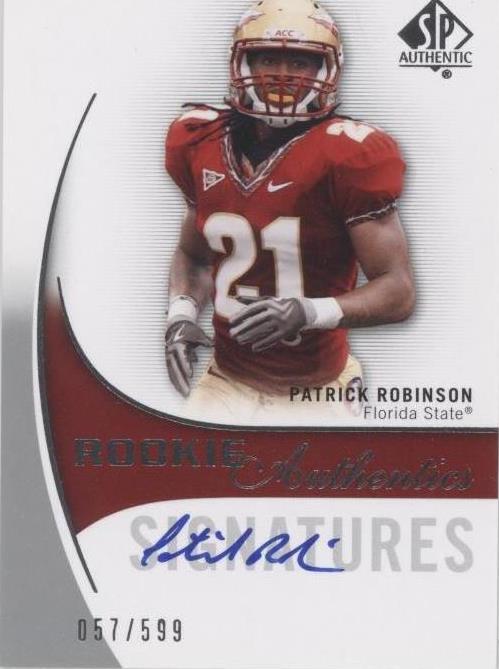 2010 SP Authentic Patrick Robinson #179