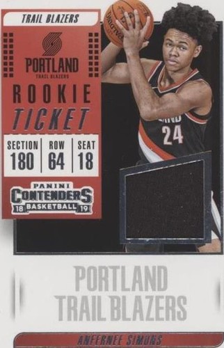2018-19 Panini Contenders - Anfernee Simons #RT-ASM