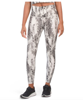 Evolution And Creation Women's High Waist Snake Skin Ankle Leggings Sz Large NWT
