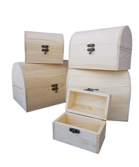 5 Scatole In Legno Bauletto Decoupage Portagioie Matrioska Scatola Cofanetto dfh