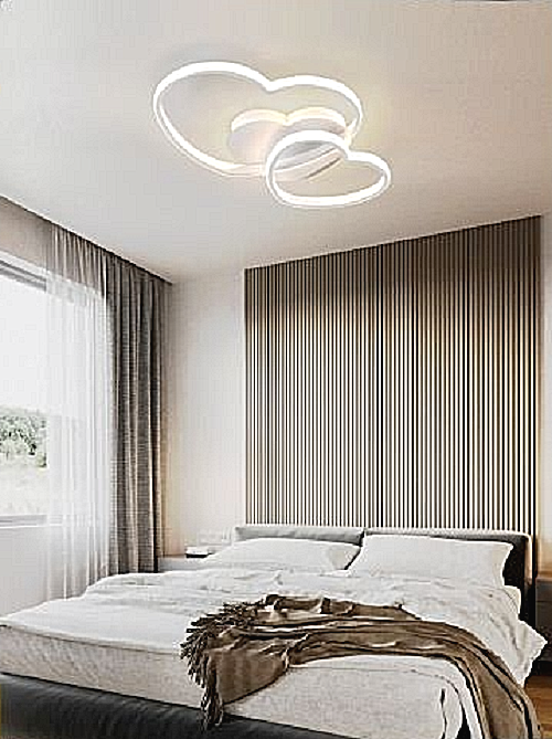 Plafoniera Lampada Soffitto Led 31W 6500K Cuore Heart PN-05BF Bianco Freddo uni