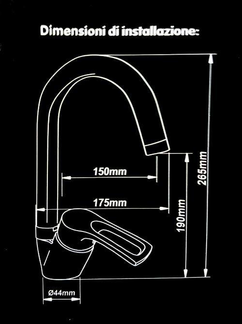 Miscelatore Rubinetto Lavello Monocomando Avena Sabbia Beige Cucina Lavello dfh 1