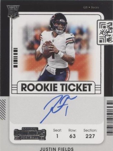 2021 Panini Absolute Football #108 Justin Fields Rookie Card