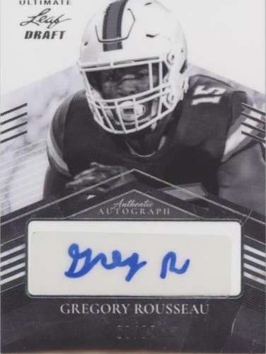 2021 Leaf Ultimate Draft Greg Rousseau #PA-GR1