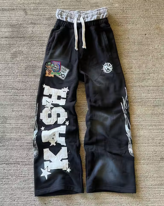 1990 black vintage Germany Adidas track pants