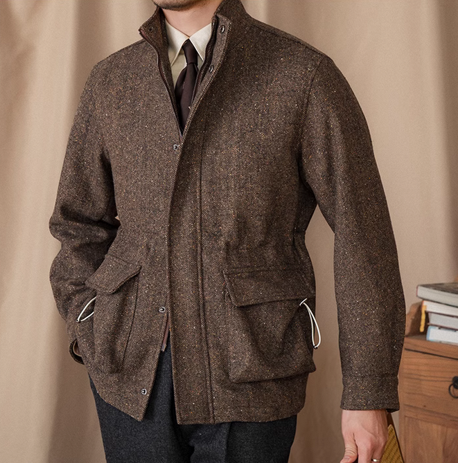 ジャケット・アウター MEN'S WOOL PILE ROUND COLLAR JACKET 44 Wool Jacket – Marine Layer