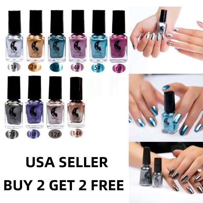 Metallic Nail Polish Magic Mirror Effect Chrome Nail Art Polish Varnish