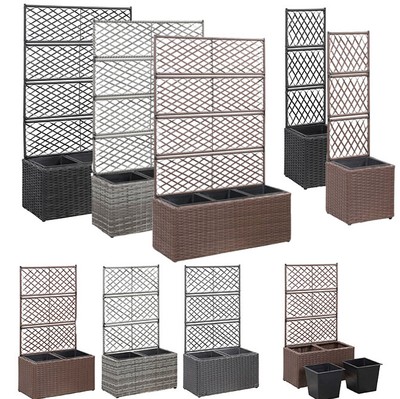 Gartenspalier Spalier Rankgitter Rankhilfe mit Pflanzkasten Blumenkübel Kübel DE