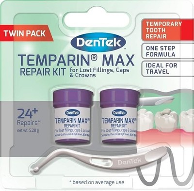 DenTek Temparin Max, Home Temporary Dental Repair Kit Twin Pack UK