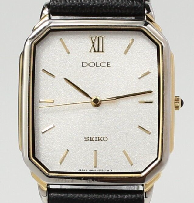 Near MINT] Vintage SEIKO Dolce 8N41-5170 White Dial Square