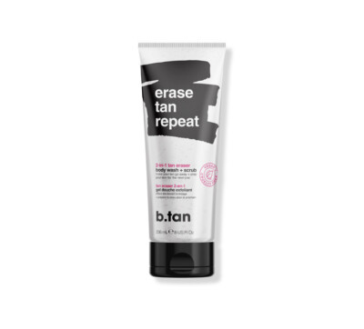 NEW B.Tan Erase Tan Repeat 2-in-1 Body Wash + Scrub 8.0 oz