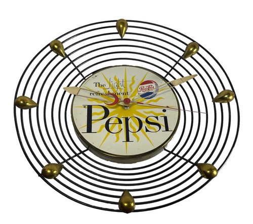 ペプシ pepsi 壁掛け時計 時計 wall clock アドバタイジング PEPSI 壁掛け時計 パブミラー – SK OLDIES