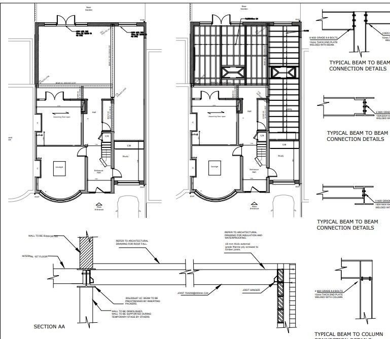 Structural Engineer, Loft conversion, house extension, design drawings
