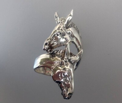 Donkey adjustable ring Sterling Silver size 6,7,8,9  Mule Jewelry Forge Hill