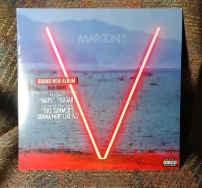 (2015) Maroon 5 - V - Red Color Vinyl LP w/ Bonus Track NEW Sealed
