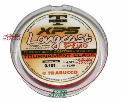 FILO SURFCASTING XPS 1200 MT DIAM. 0,181 MM LONGCAST FLUO  ORANGE TRABUCCO