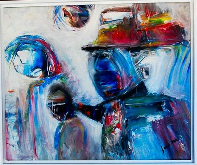 law original painting oil on canvas 20" x 24" "the procession"