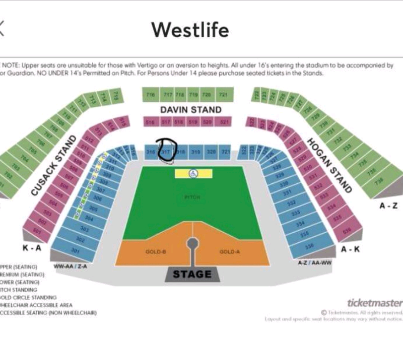 Croke Park Seating Chart Westlife