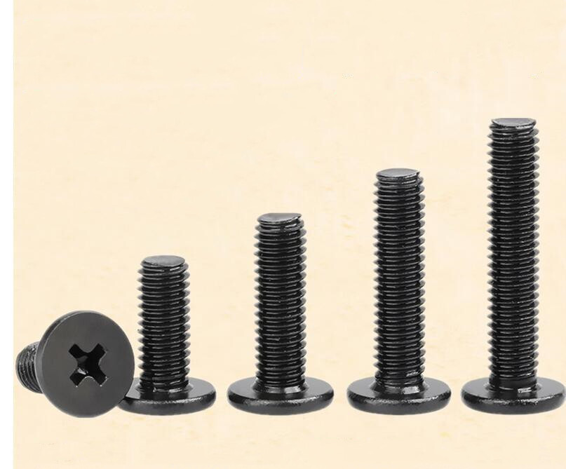 Black 304 Stainless Steel Phillips Utrathin Flat Head Screws M2 M3 M4 M5 M6