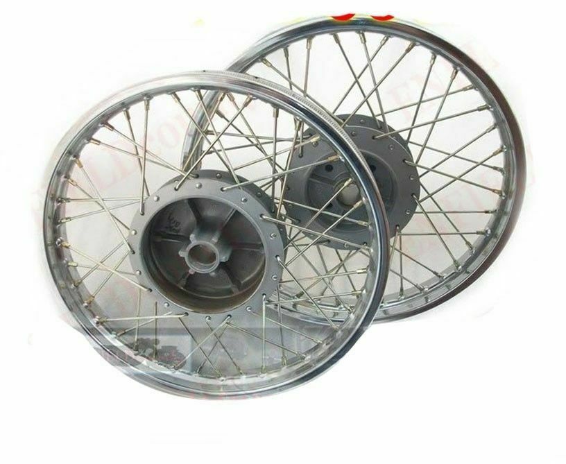 Fits Royal Enfield Bullet 350 500 Complete Pair Steel Wheel Rim Wm2 - 19" 