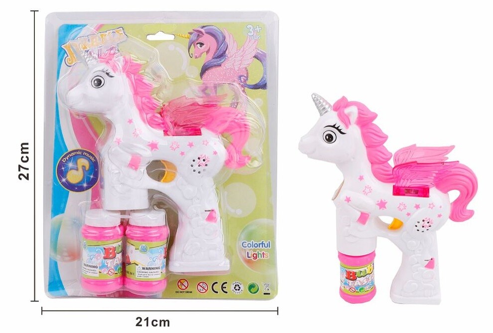 Pistola Bolle Di Sapone Unicorno Giocattolo Gioco Bambini val