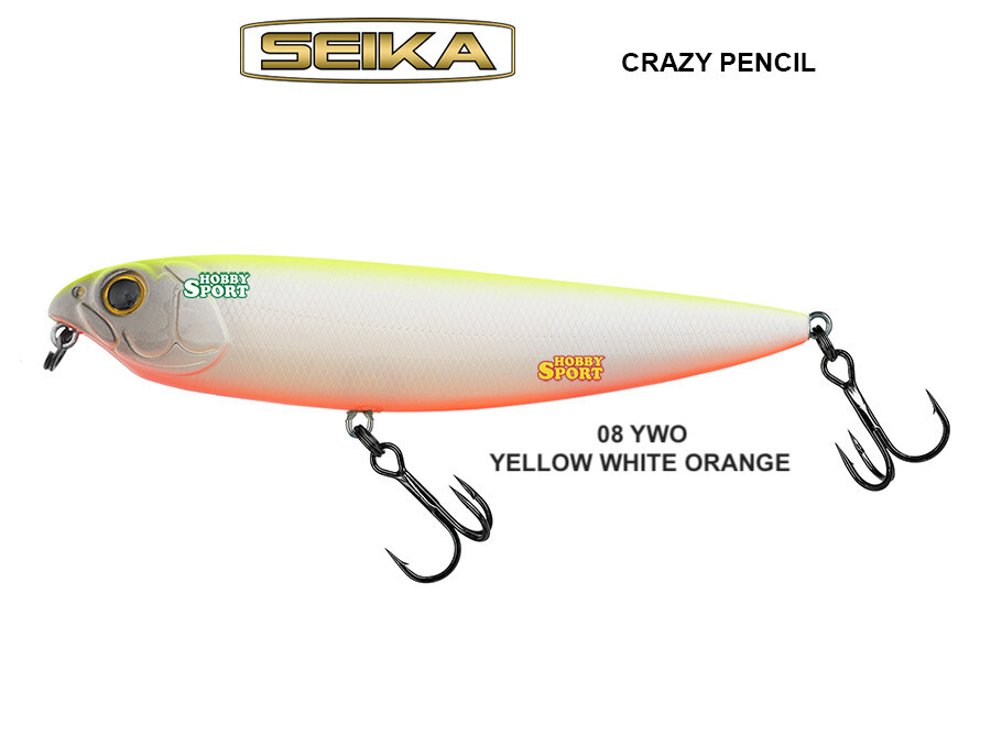 WTD SEIKA CRAZY PENCIL 60 COL 08 YWO  FLOATING 4 GR WALKING THE DOG - SPINNING