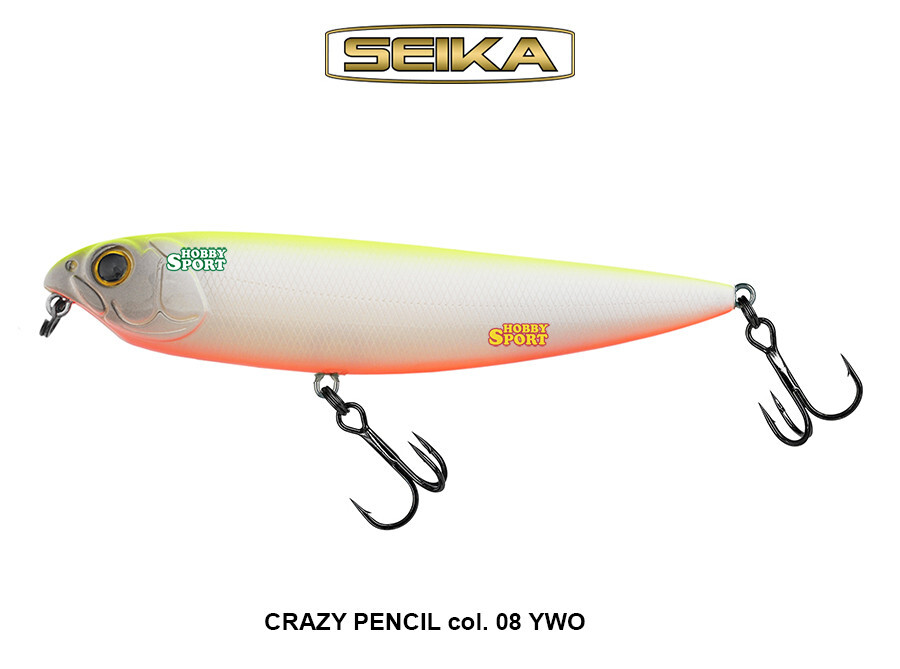 WTD SEIKA CRAZY PENCIL 105 COL 08 YWO FLOATING 17 GR WALKING THE DOG - SPINNING