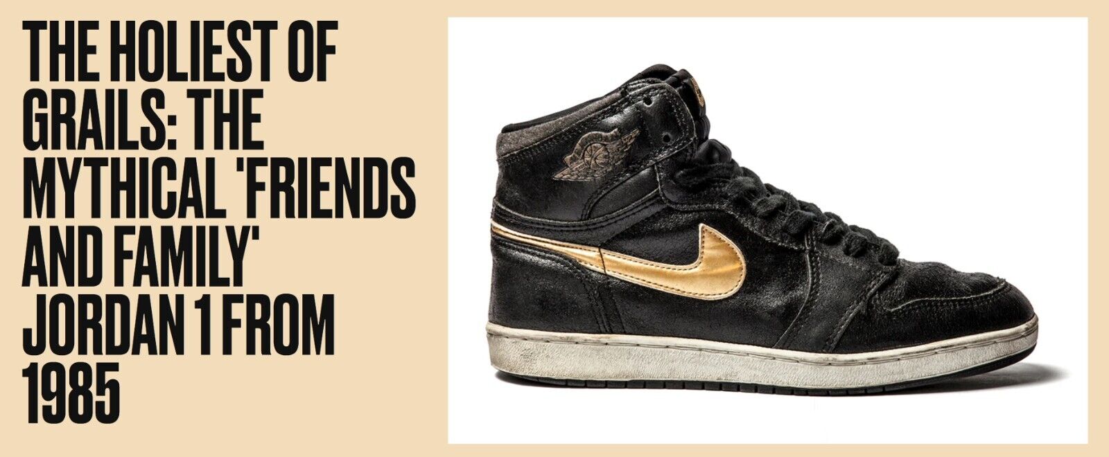 Air Jordan OG 1 Black/Gold Family And Friends Sample Edition Air Jordan OG 1 Black/Gold Family And Friends Sample Edition
