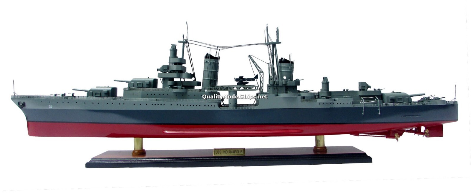 USS INDIANAPOLIS (CL/ CA-35) – Handcrafted War Ship Display USS INDIANAPOLIS (CL/ CA-35) – Handcrafted War Ship Display