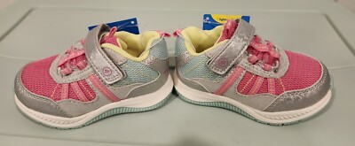 NIB New Stride Rite 360 Kids Blast Sneaker Pink Aqua 5 M