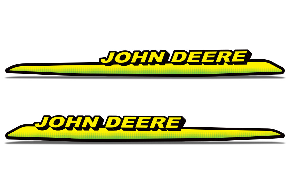 2pc Set John Deere Tractor Upper Hood Vinyl Decal Stickers… Verde
