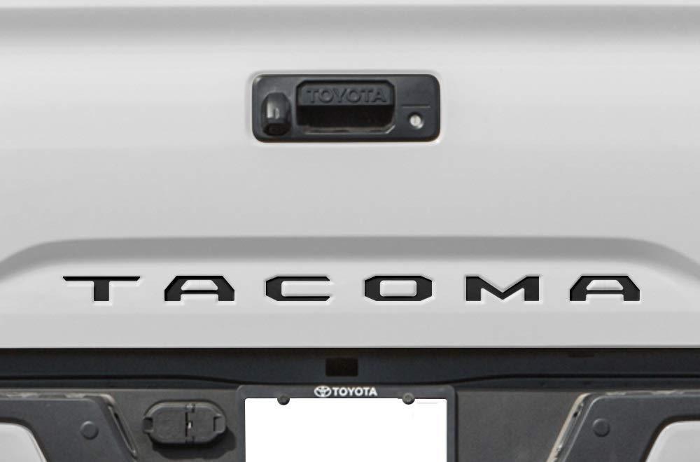 BLACK Tailgate Insert Letters Decal Vinyl Stickers for Toyot