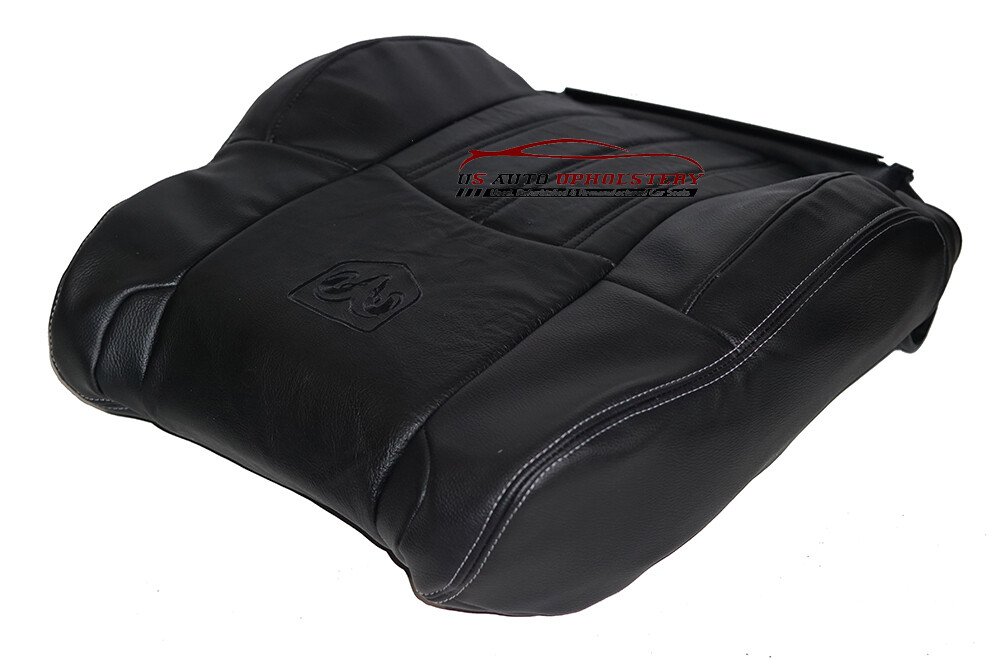 For 09 Dodge Ram Sport S Driver Lean Back Leather Seat Cover DkGray - Picture 5 of 7