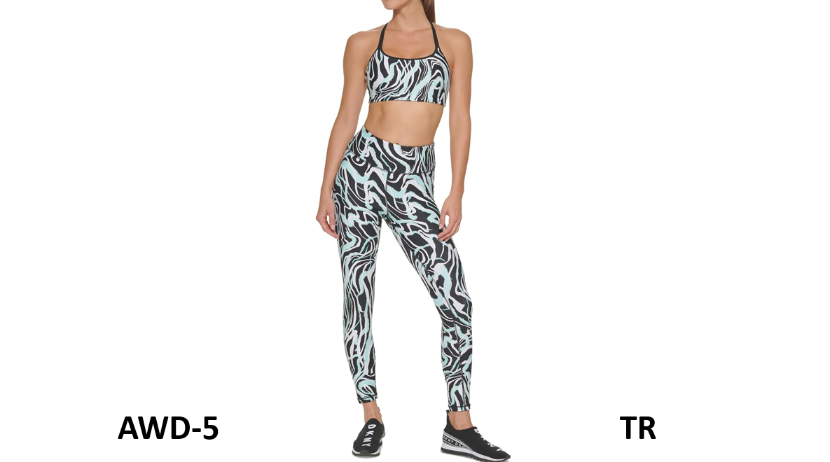 DKNY Women's Sport Marble Print 7/8 Leggings Pants, Size X-Small, Multicolor