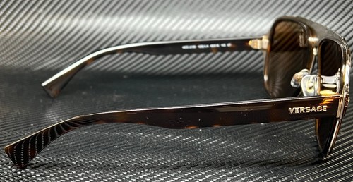 Pre-owned Versace Ve2199 1252la Brown Orange Polarized Men's 56 Mm Sunglasses