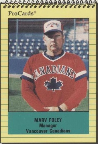 1991 ProCards Minor League - Marv Foley #1609