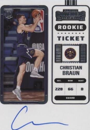 2022-23 Panini Contenders #106 Christian Braun Auto Rookie 2022-23 Panini Contenders #106 Christian Braun Auto Rookie