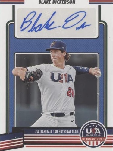 2023 Panini USA Baseball Stars & Stripes - Blake Dickerson #18U-BD