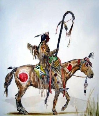 Beautiful High quality Portrait Oil painting on canvas Indians Native American